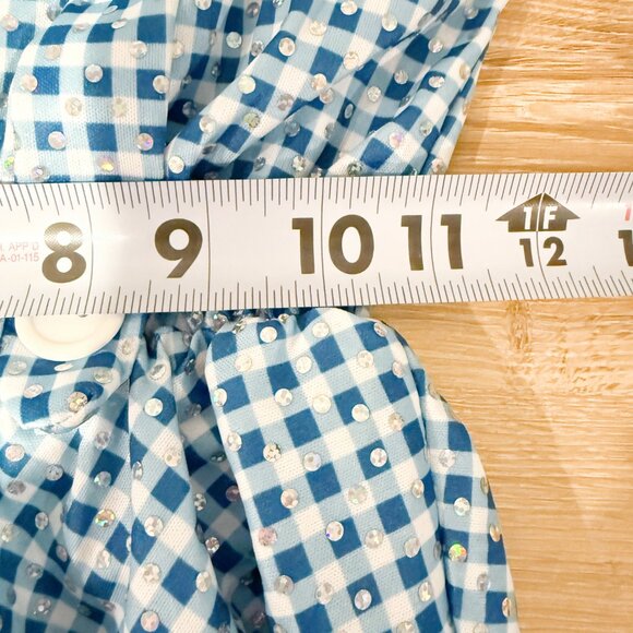 Dorothy Wizard of Oz Girls Halloween Dress Up Costume Dress with Bows Med 8-10 - Picture 8 of 9